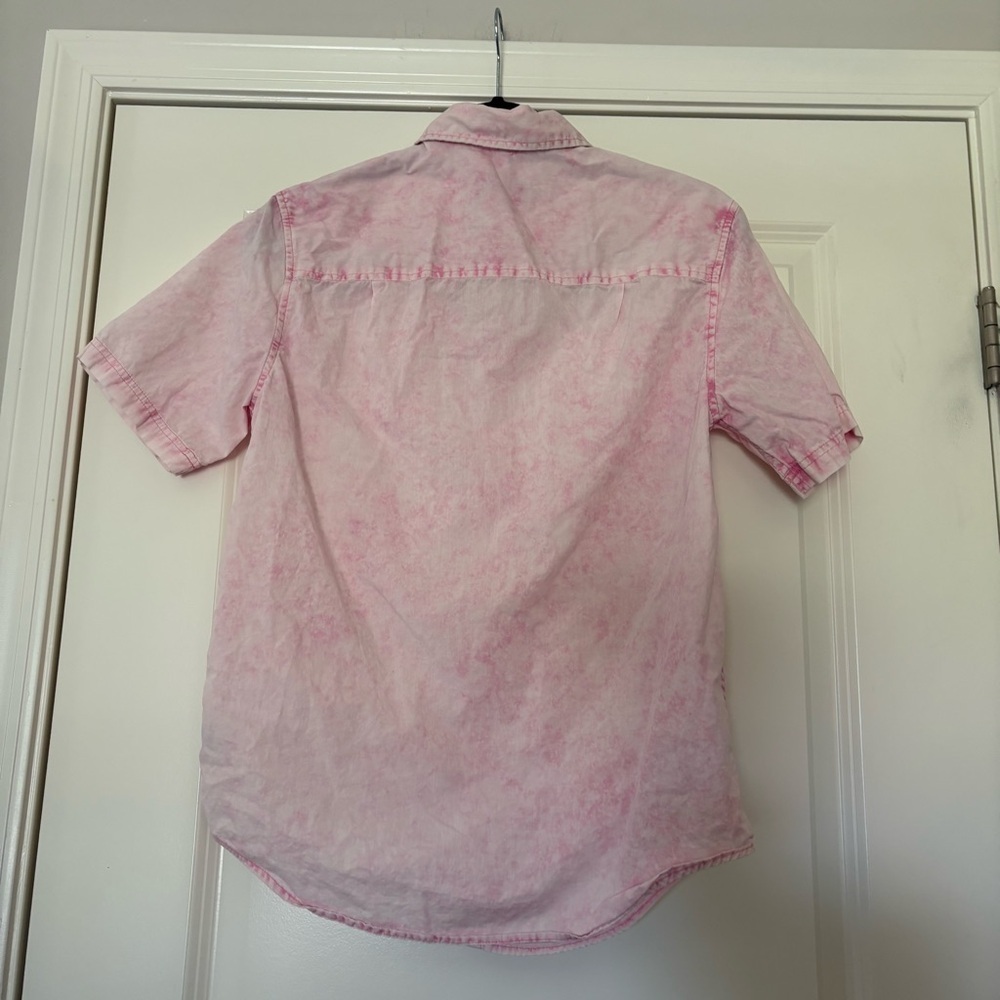 Original Use Men's Pink Short Sleeve Button Down Shirt - Picture 7 of 11